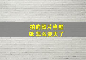 拍的照片当壁纸 怎么变大了